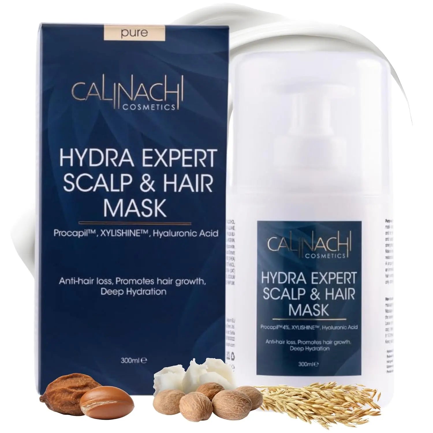 Hydra Expert (All Hair Type) Anti-Hair Loss, Hydrating, Restorative, Mask for Scalp and Hair, 300 ml.