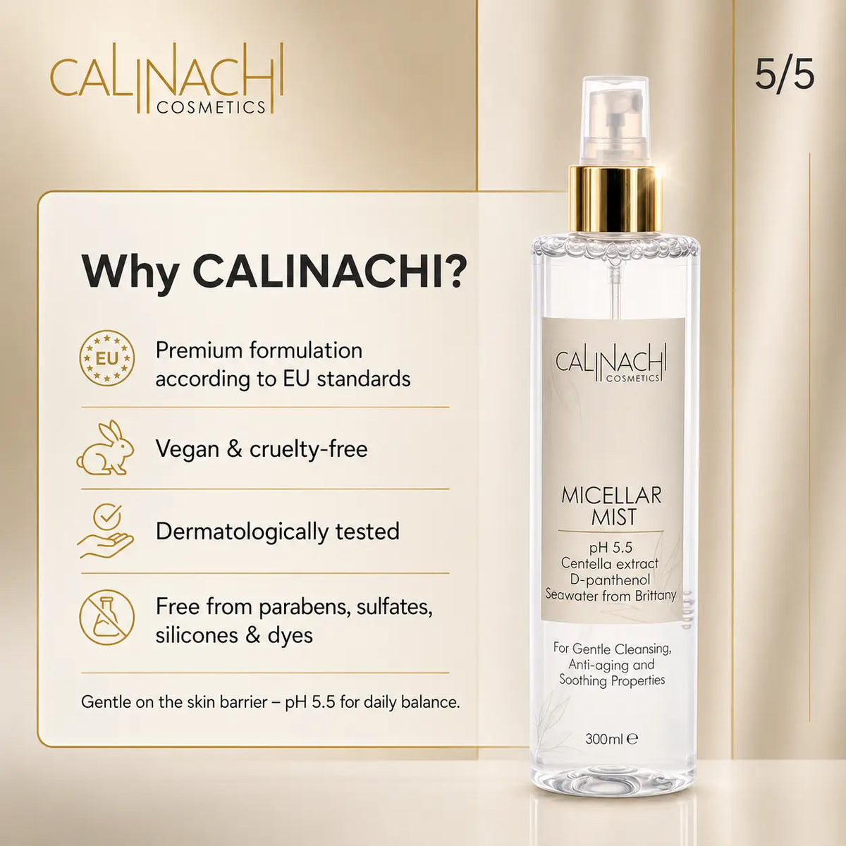 Micellar Myst, 300ml. skincare CALINACHI Cosmetics